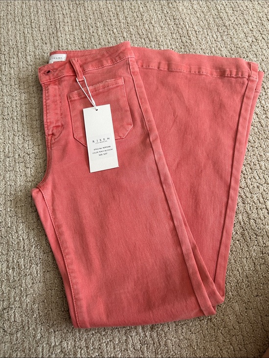 Risen Jeans Denim - Risen flare legs peach blossom jeans NWT 5/27